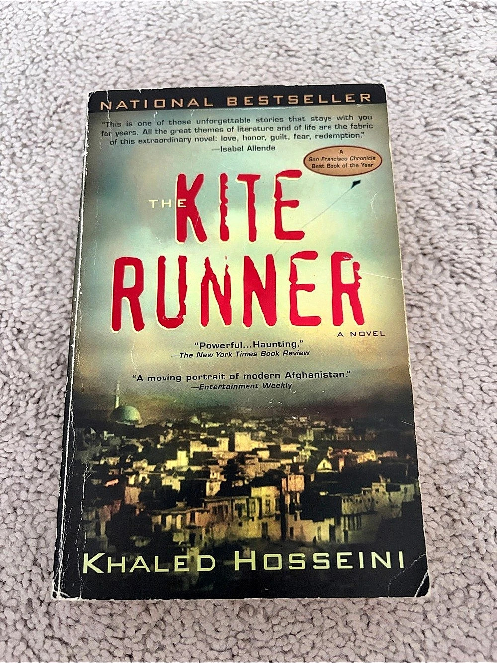 The Kite Runner Paperback Novel in Black & Green, Riverhead Books